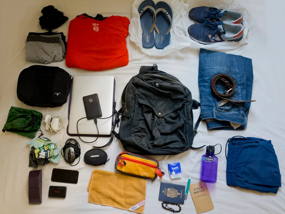 The Filson Journeyman backpack and everything that goes into it