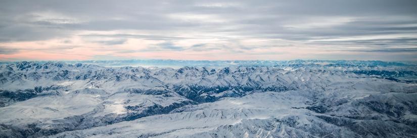 Winter mountain landscape near Dushanbe