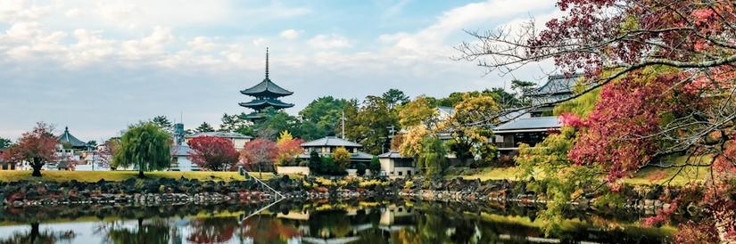 Picturesque cityscape of Nara, Japan