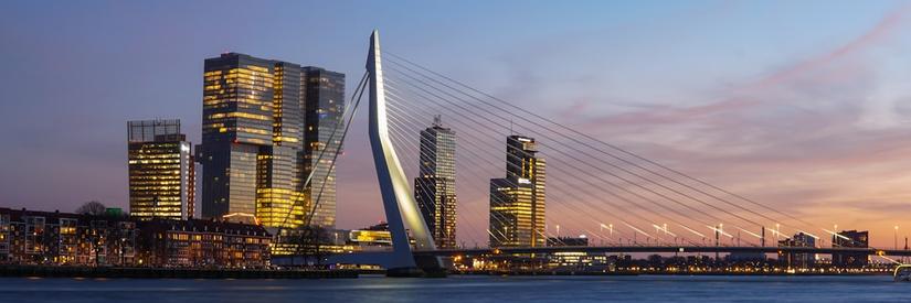 Rotterdam evening skyline