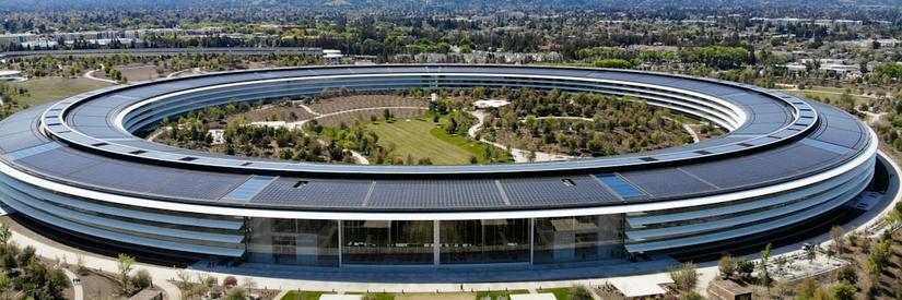 Silicon Valley - Apple Infinity Loop HQ aerial shot