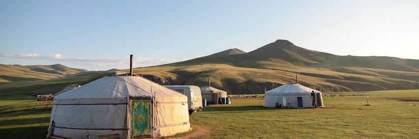 Traditional Mongolian yurts photograph